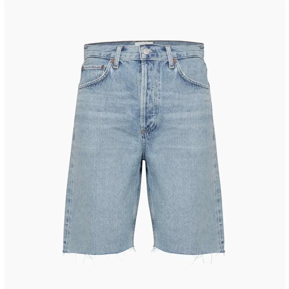 AGOLDE Womens 24 Denim 90s Jean Shorts Jorts Bermuda High Waist Streetwear